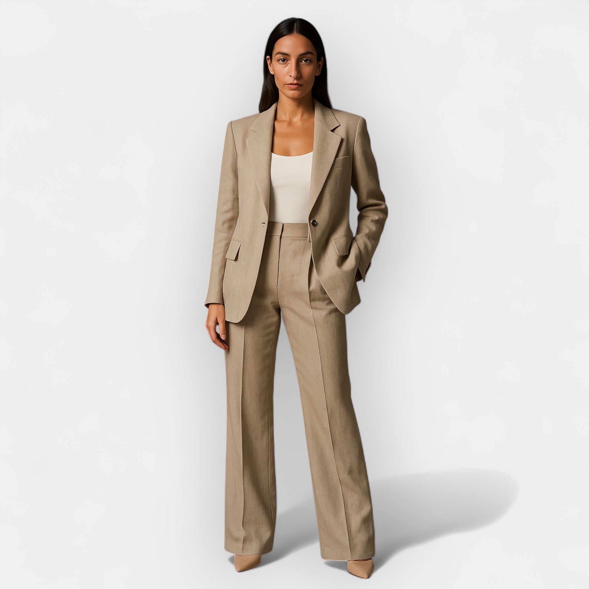 Ensemble Pantalon Femme | Coupe Droite & Apparence Élégante