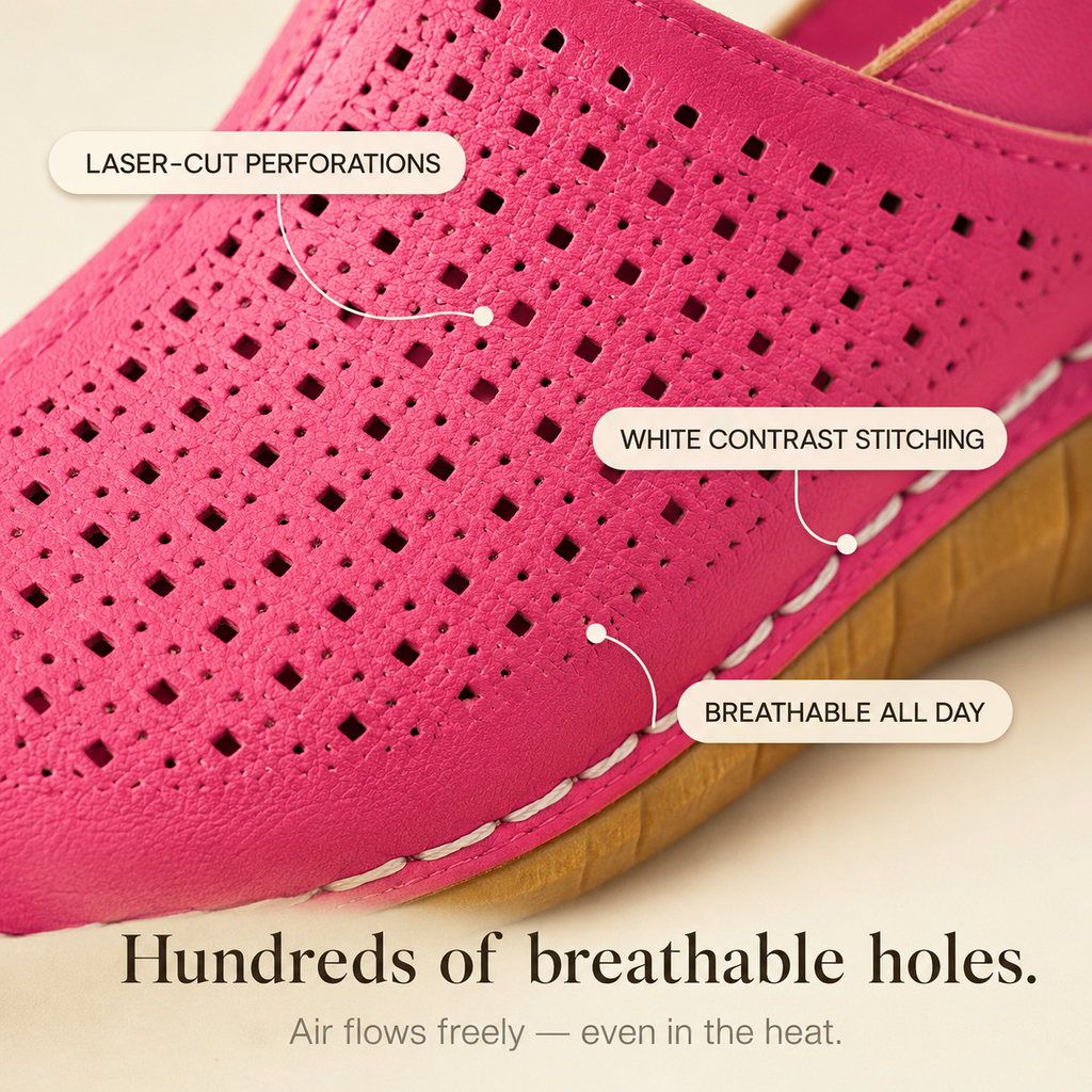 Solea – Sandales Confort à Talon Compensé Perforées pour Femme
