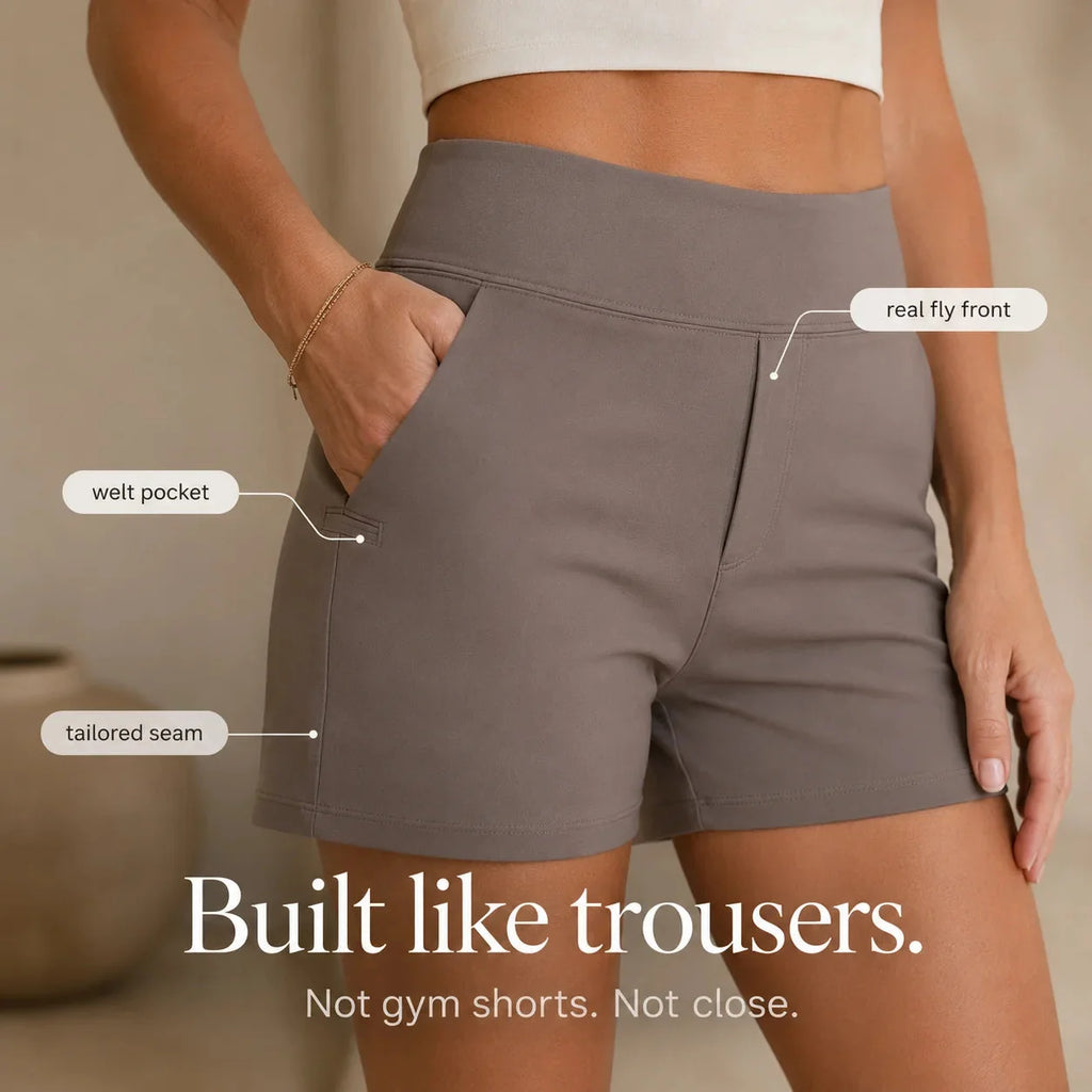 Wearbella – Bermuda Shorts Tailleur Taille Haute avec Poches