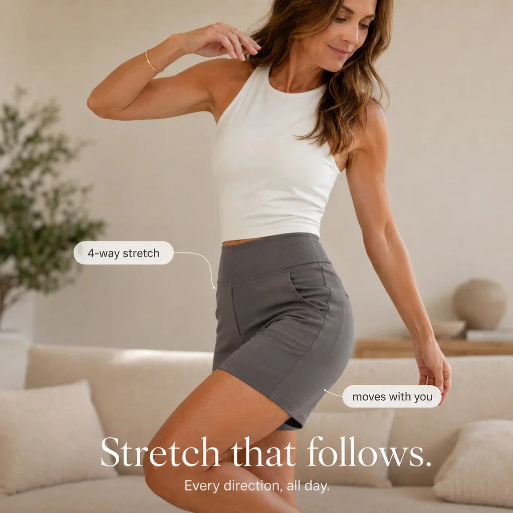 Wearbella – Bermuda Shorts Tailleur Taille Haute avec Poches