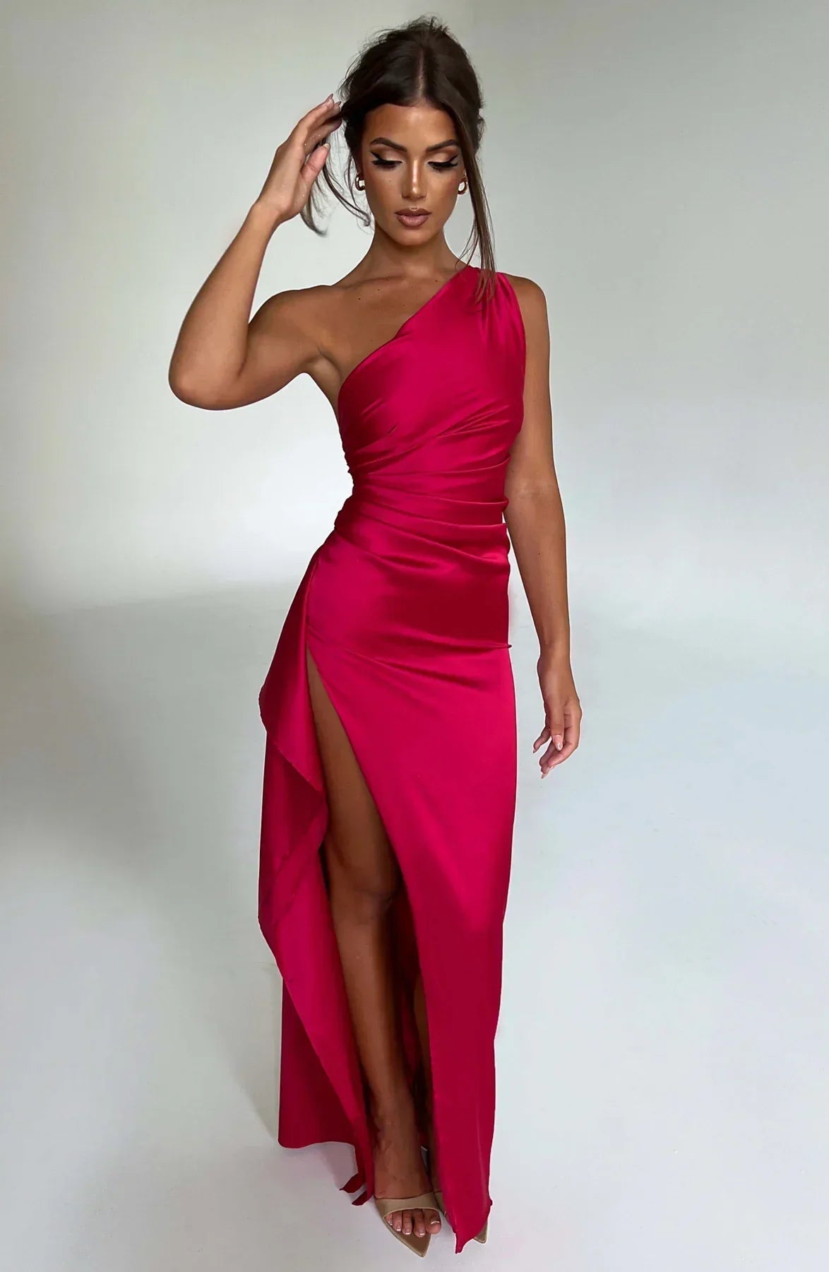 Robe Maxi en Satin pour Soirée