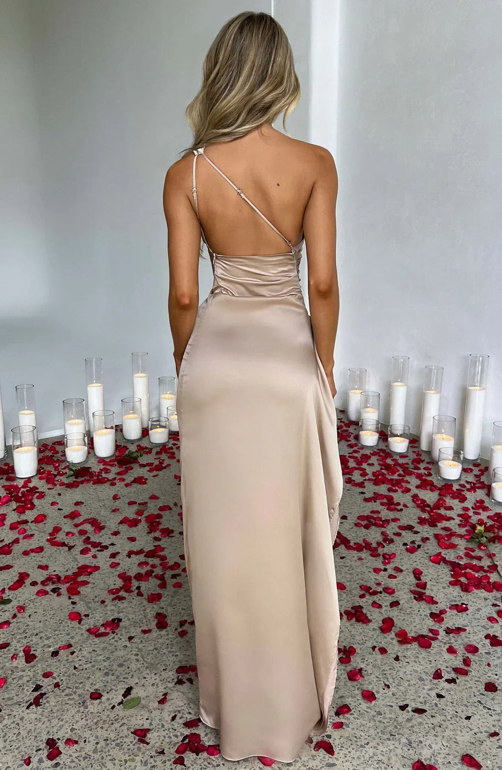 Robe Maxi en Satin pour Soirée