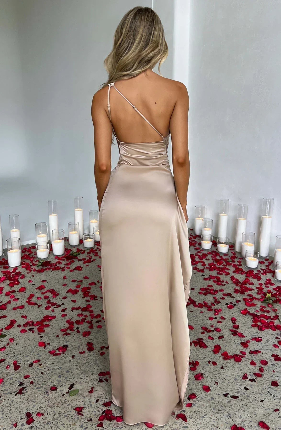 Robe Maxi en Satin pour Soirée