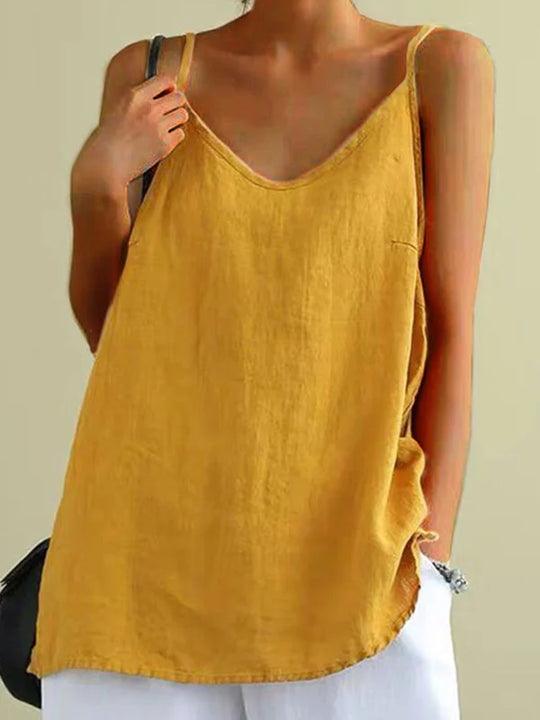 Débardeur à Col V et Coupe Ample pour Femme