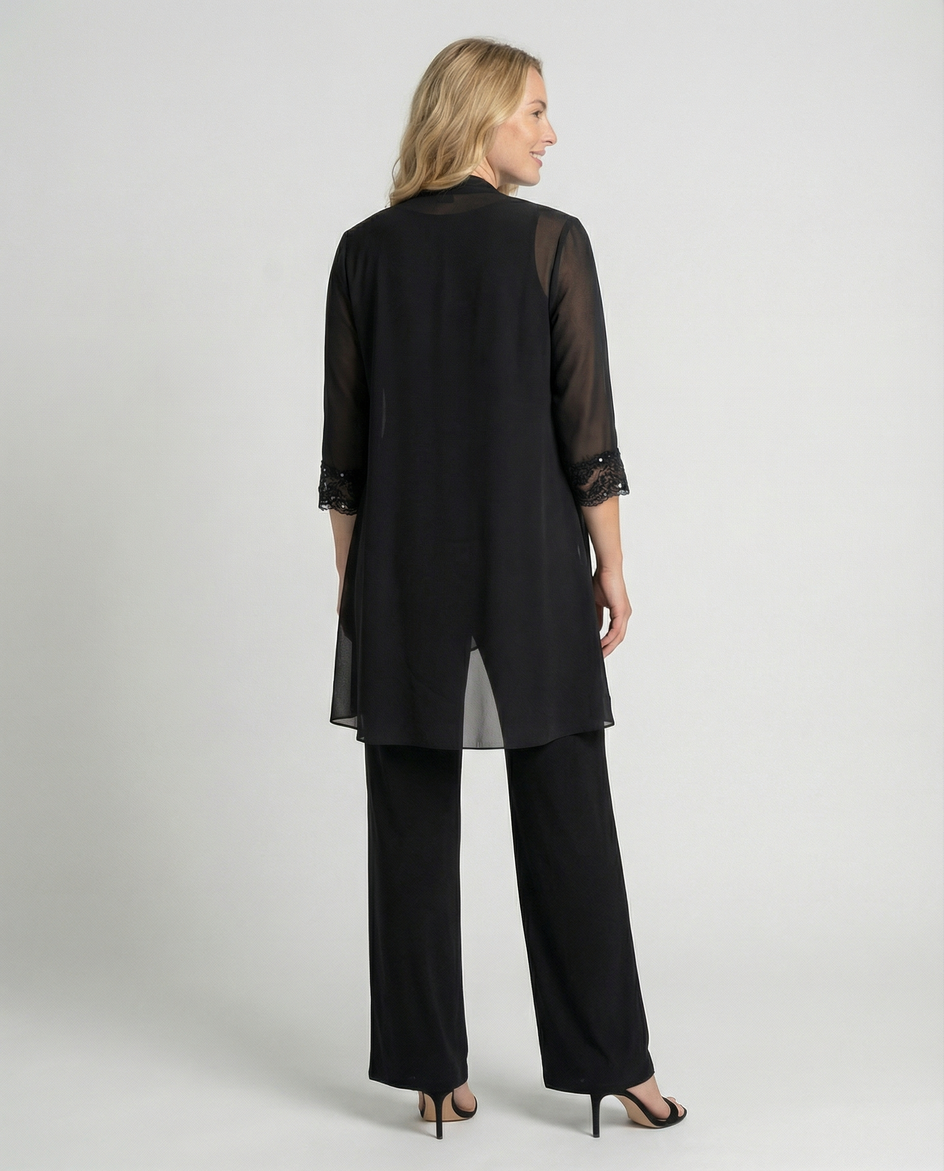 Ensemble de bureau trois pièces pour femmes avec blazer, gilet et pantalon | Heidi-Mode
