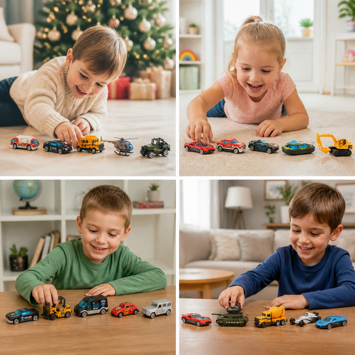 Calendrier de l'Avent Auto Enfants – 24 Voitures Jouets en Métal pour Noël