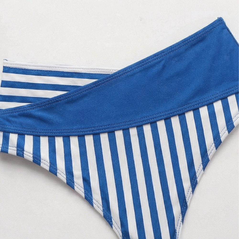 Marivela – Ensemble de bikini taille haute à devant croisé pour femmes