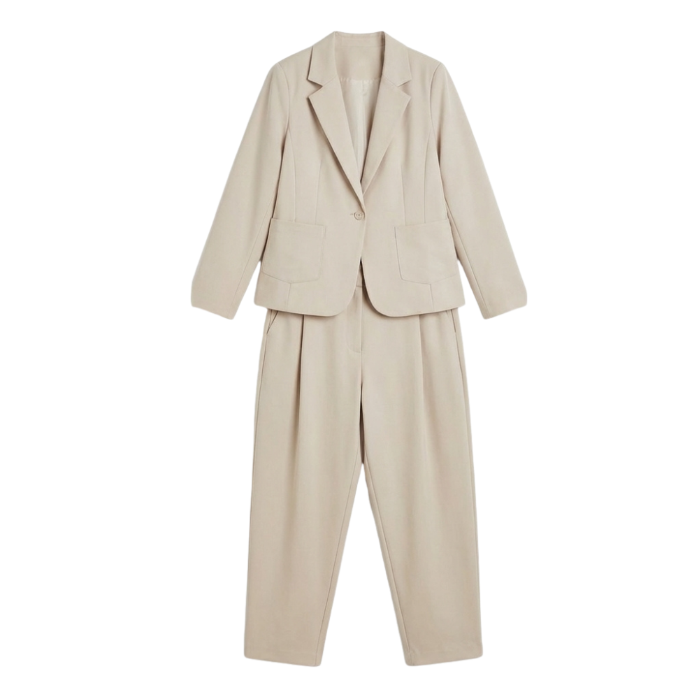 Elaire – Ensemble Blazer et Pantalon Relaxé pour Femmes