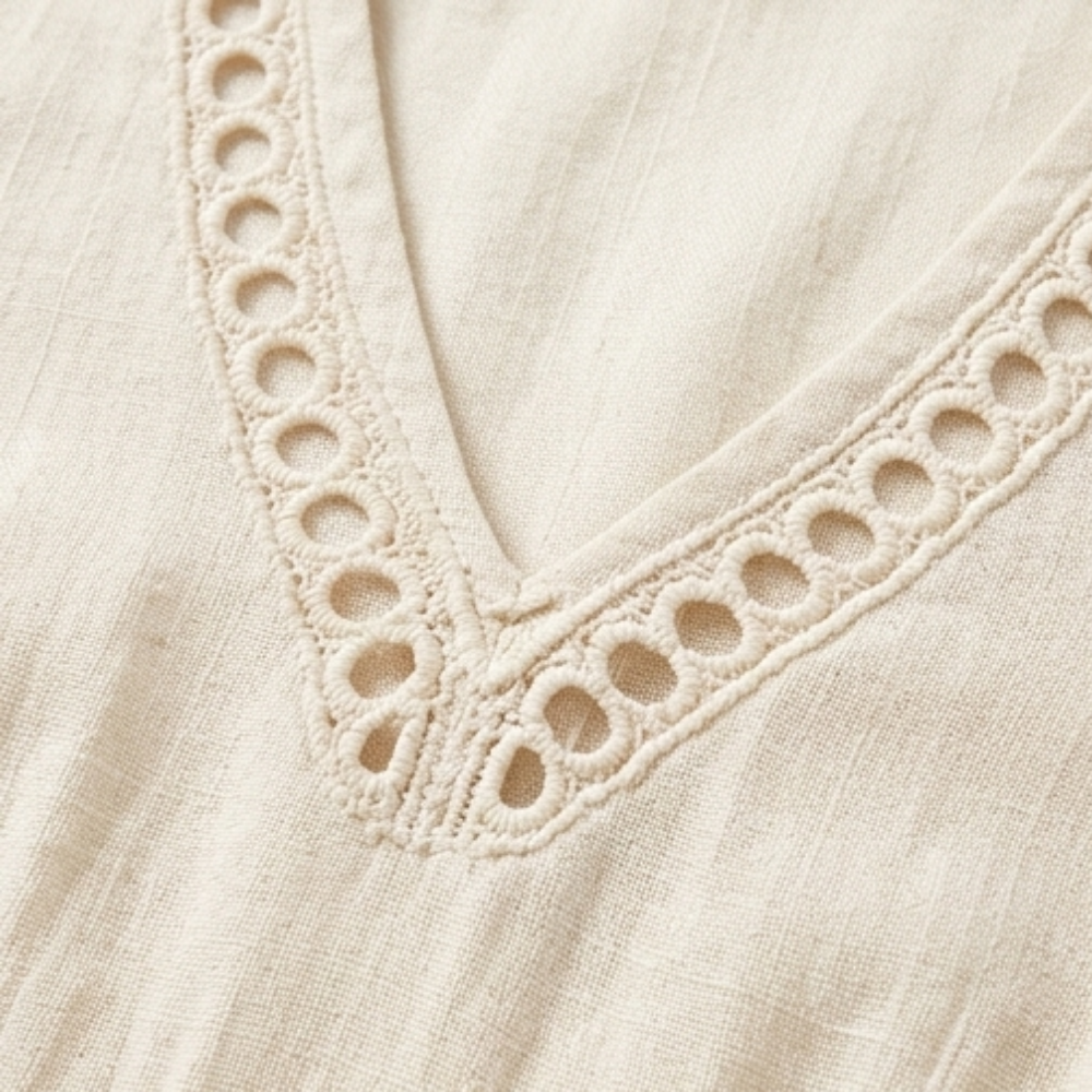 Solmera – Robe Midi avec Détails en Crochet