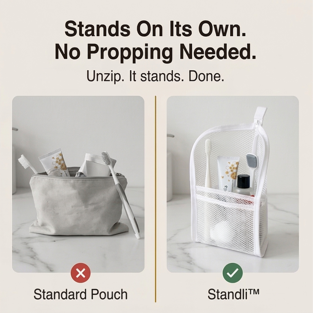 Standli – Trousse de toilette de voyage autoportante