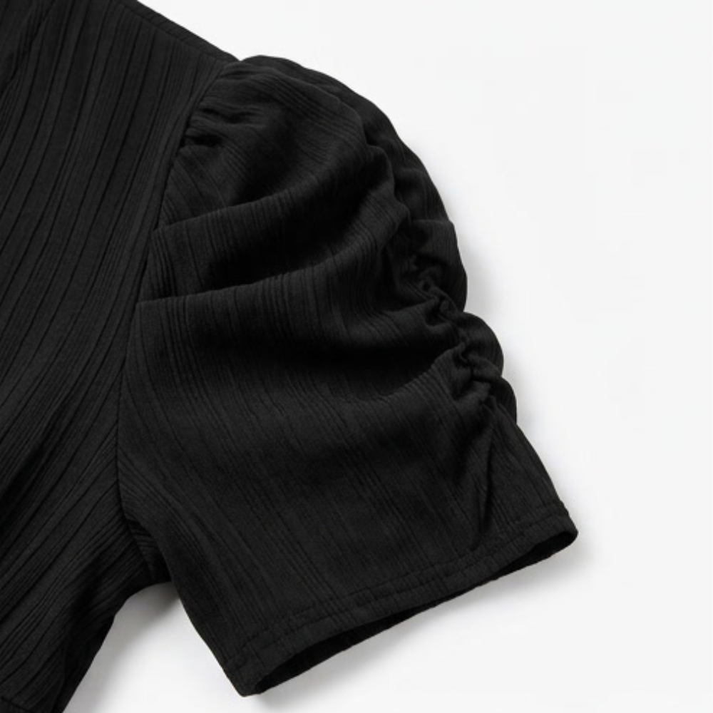 Vivella – Robe midi élégante à manches bouffantes pour femmes