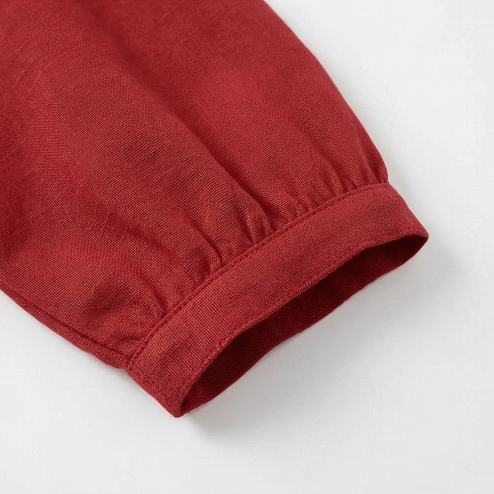 Collaré – Blouse à boutons avec col Peter Pan rétro