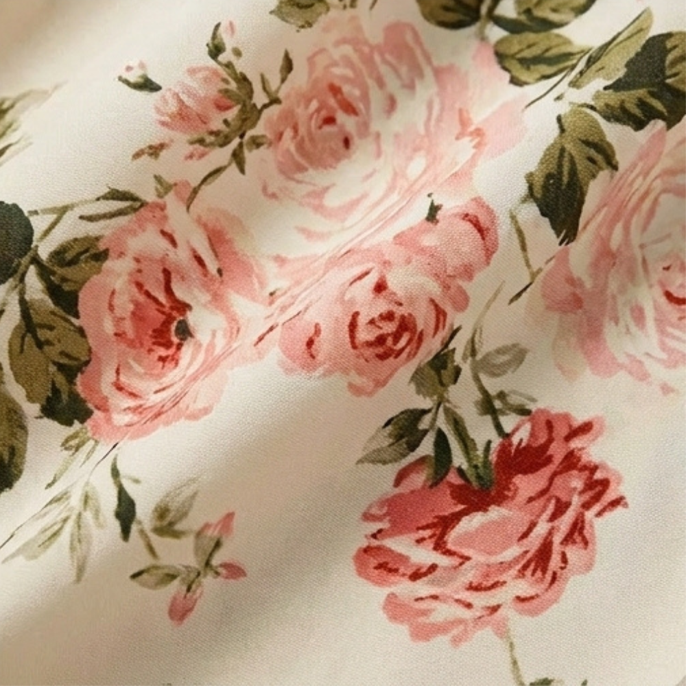 Florenza – Robe midi florale à smocks pour femmes