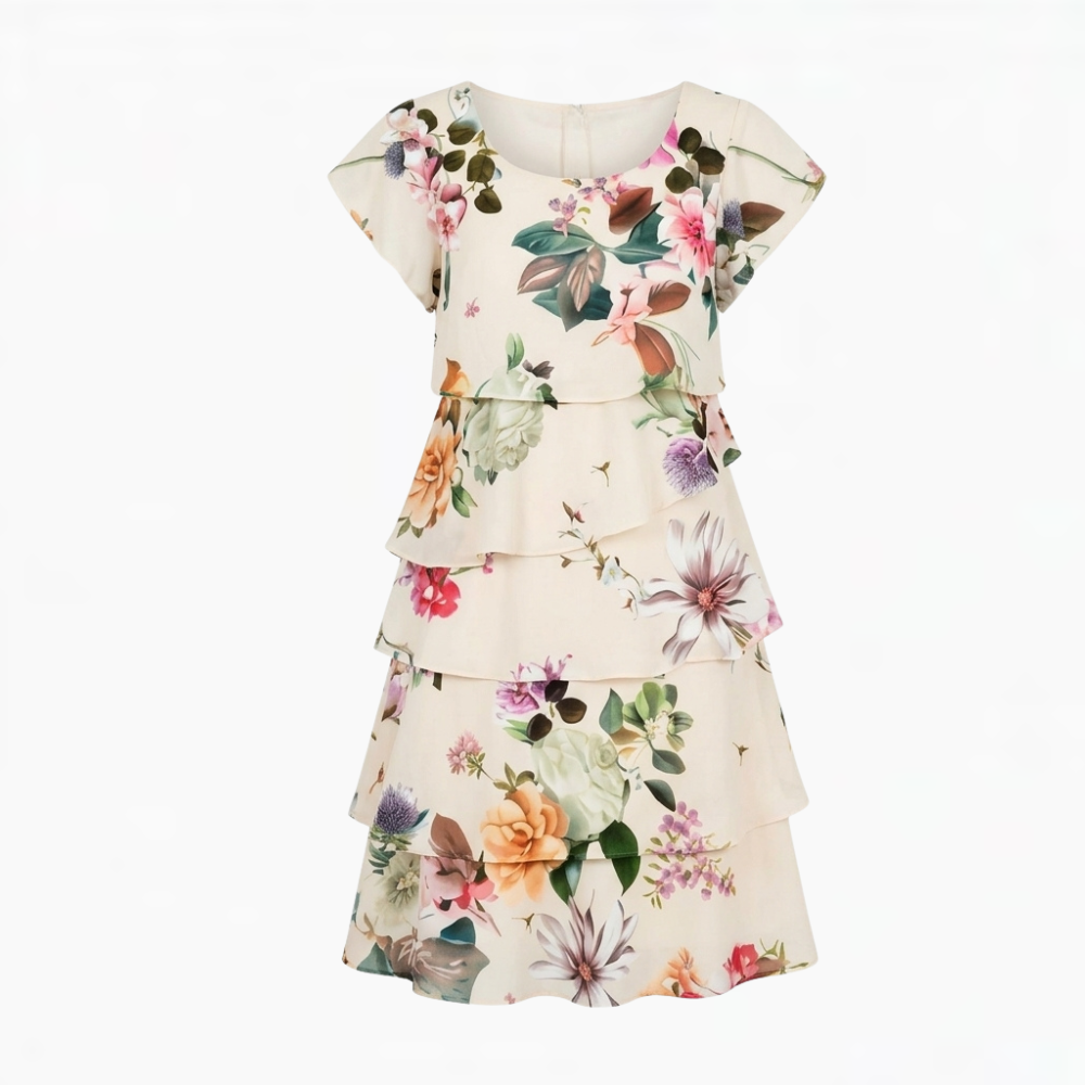 Floressa - Robe à volants florale en cascade