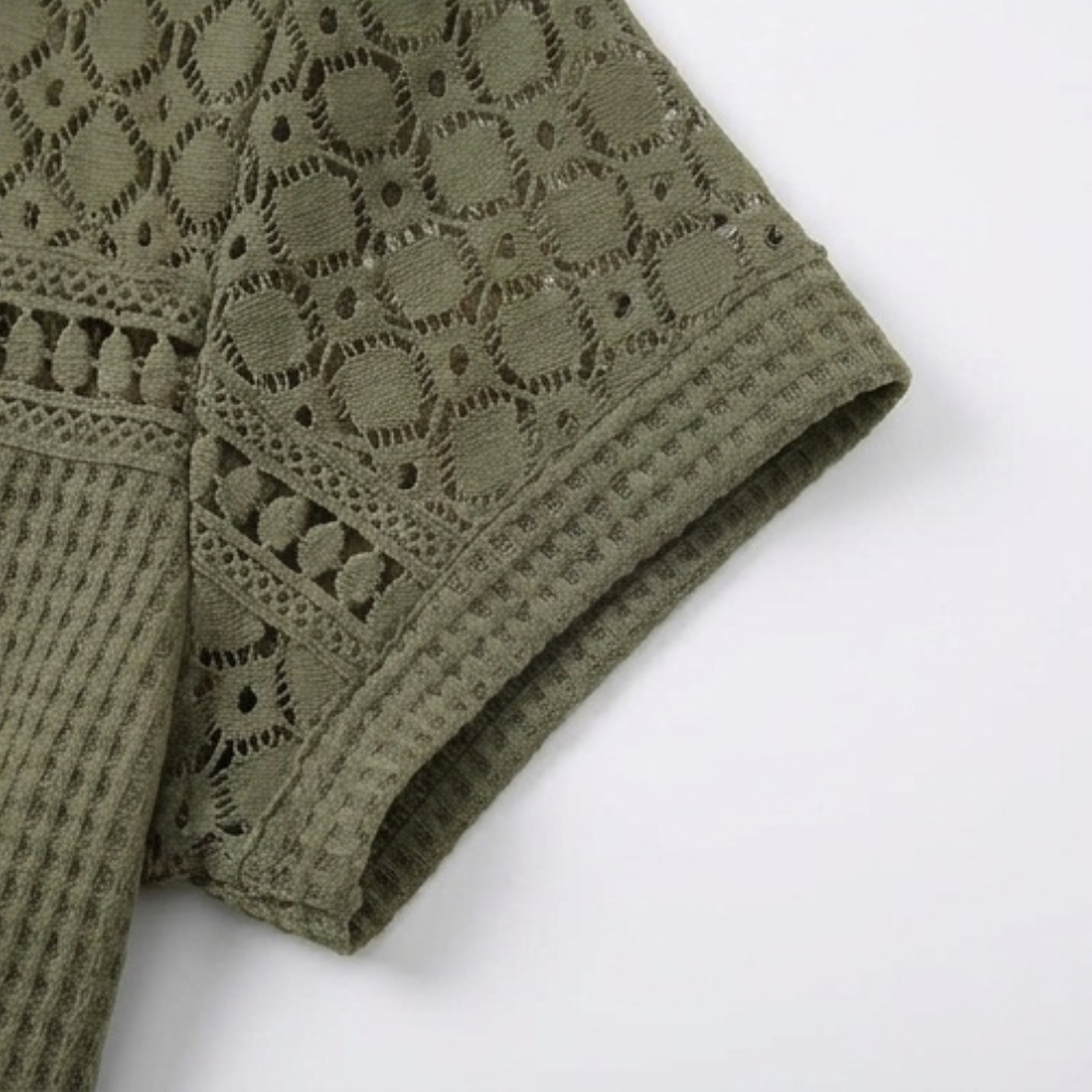 Lunavia – Haut Tricot Aéré à Mailles Ouvertes pour Femmes