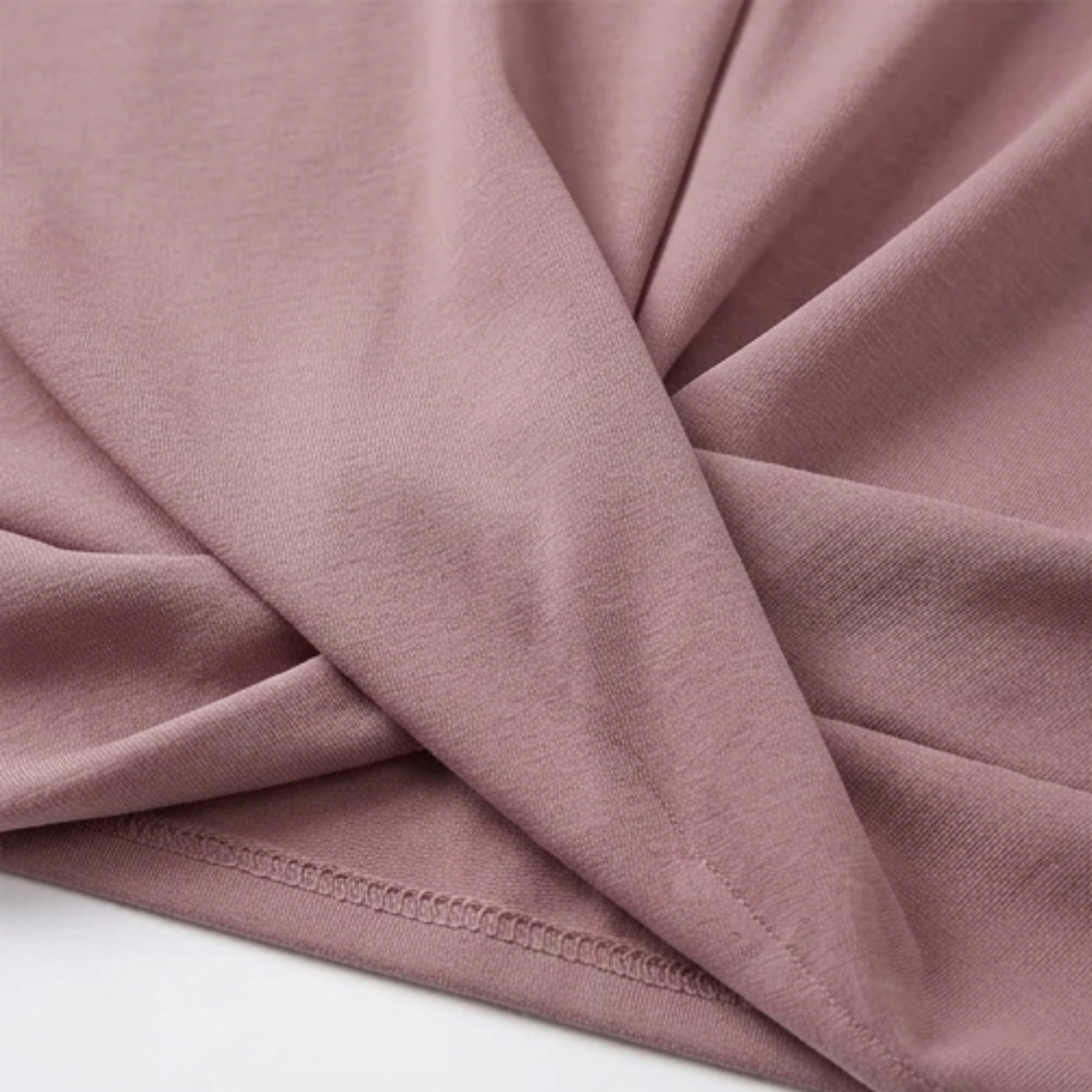 Veluna – Haut V-Neck à Nœud Torsadé pour un Style Quotidien Sans Effort