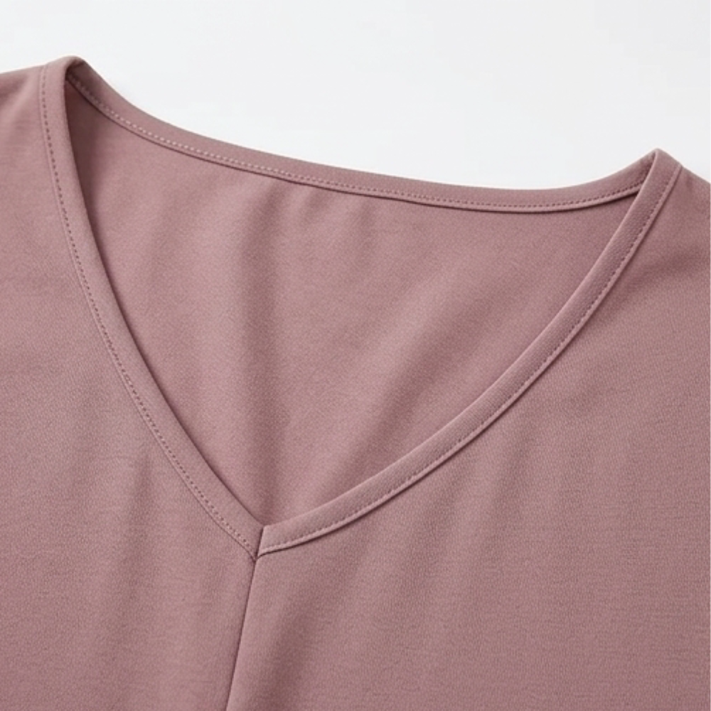 Veluna – Haut V-Neck à Nœud Torsadé pour un Style Quotidien Sans Effort