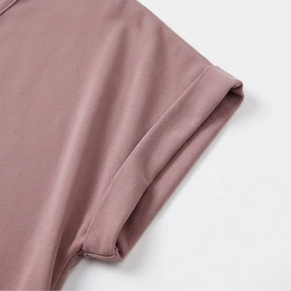 Veluna – Haut V-Neck à Nœud Torsadé pour un Style Quotidien Sans Effort