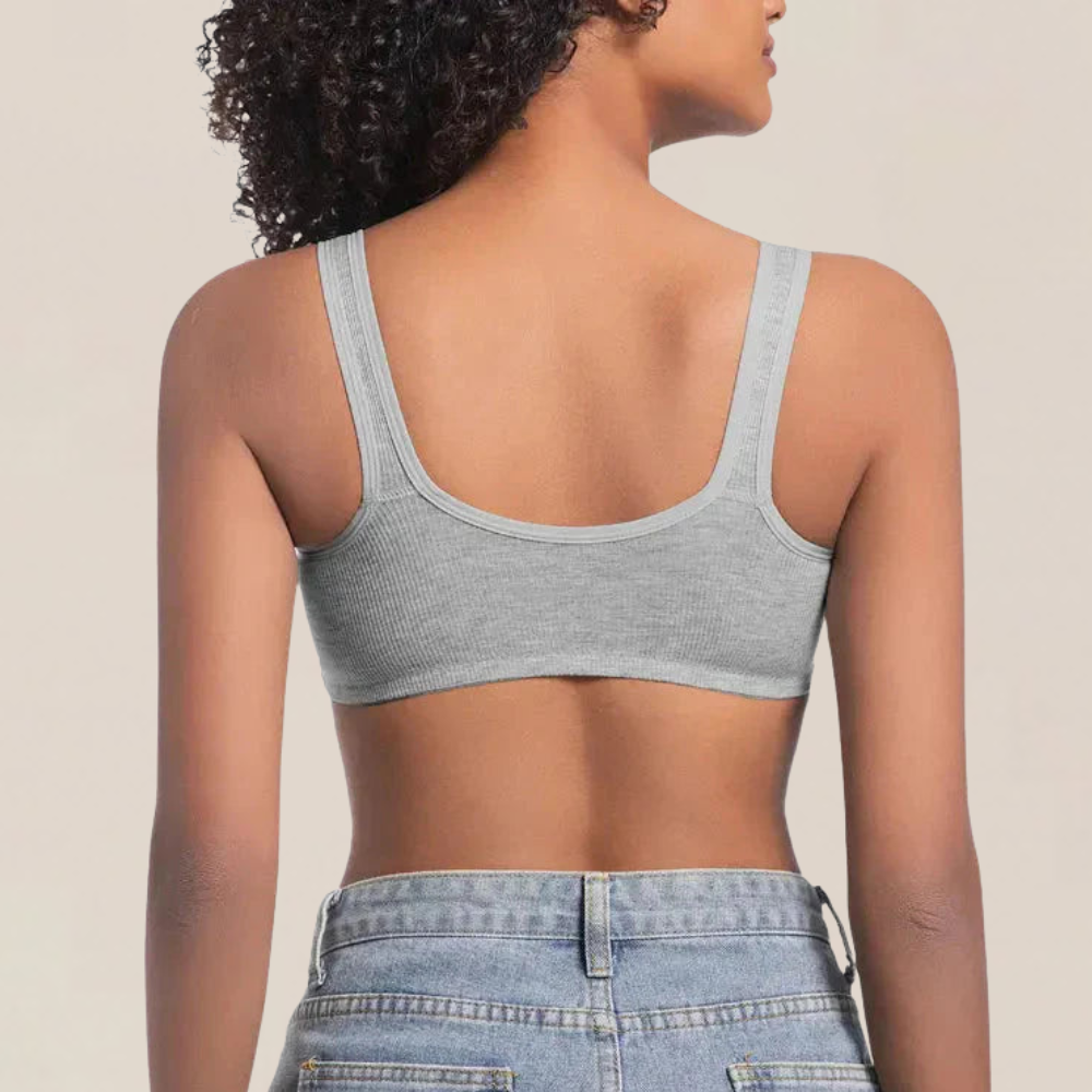 Veluna - Soutien-gorge sans fil à fermeture avant confortable