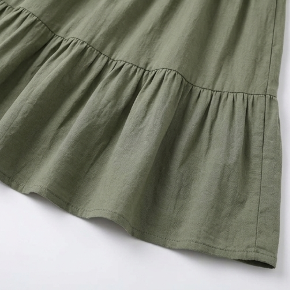 Solenne – Robe maxi fluide à dos nu pour femmes