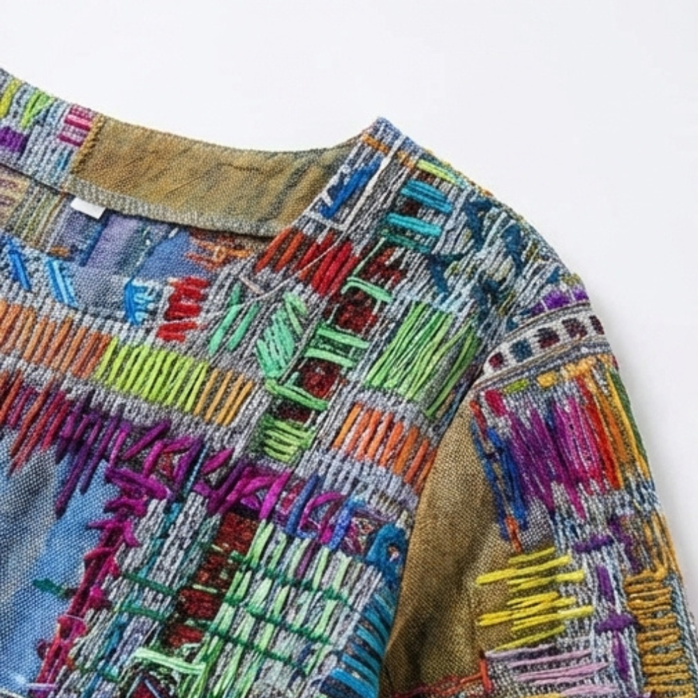 Tessara – Robe midi imprimée artisanale pour femmes avec poches