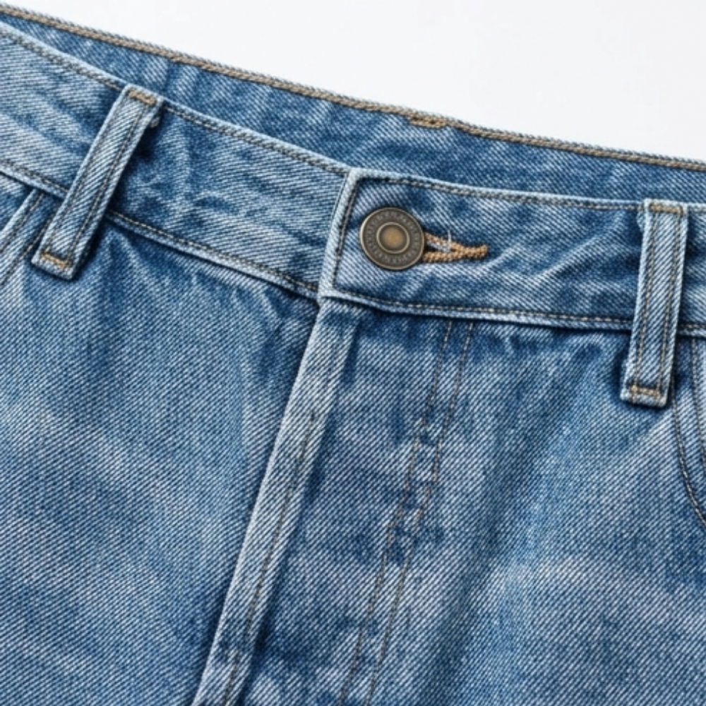 Vivara – Jeans droits cropped à franges pour femmes