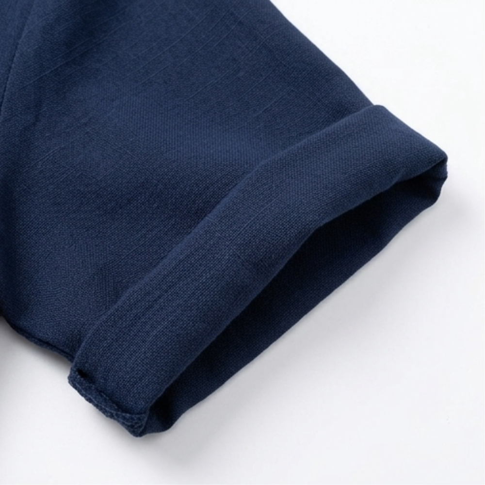 Wovena – Blouse V encolure dégagée pour femmes avec ourlet incurvé