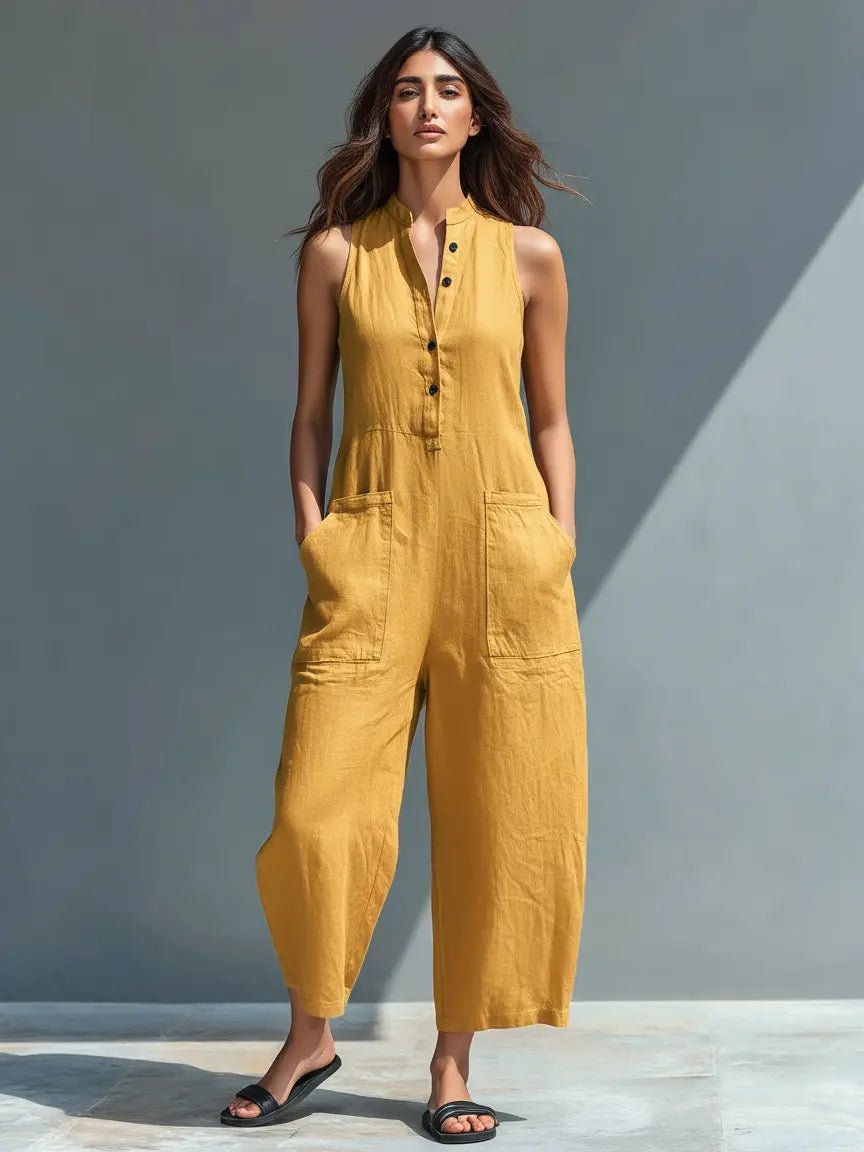 Combinaison Femme | Combinaison sans manches avec col montant