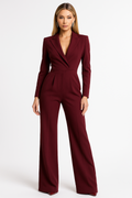 Combinaison Femme Effet Drapé | Cintrée & Jambe Large Allongeante