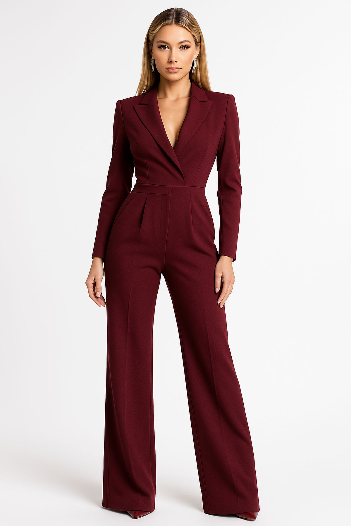 Combinaison Femme Effet Drapé | Cintrée & Jambe Large Allongeante