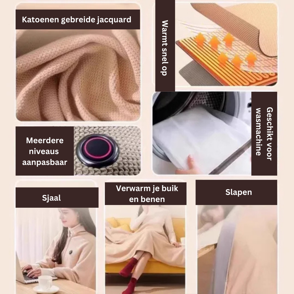 Couverture Chauffante Portable CozyHeat | Chaleur Instantanée Partout