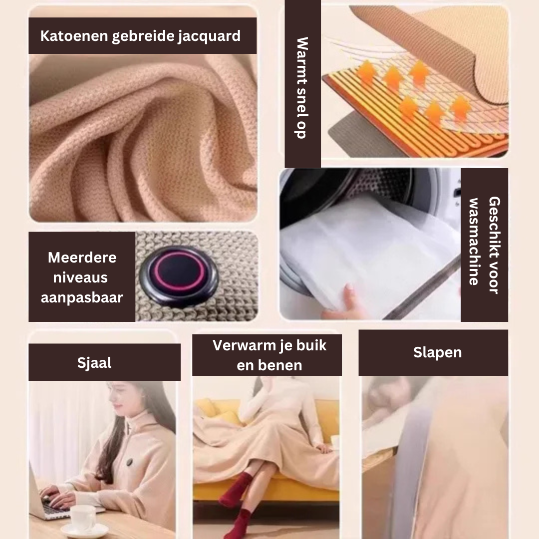 Couverture Chauffante Portable CozyHeat | Chaleur Instantanée Partout