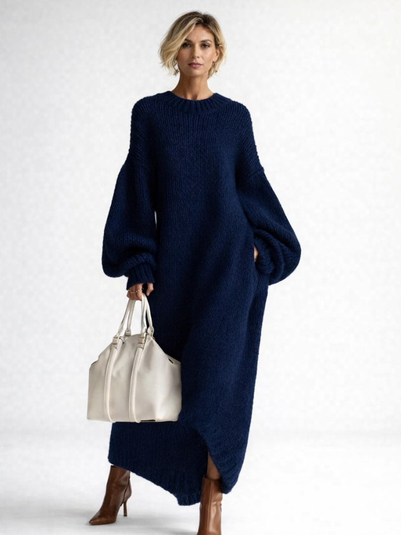 VALERIA | Robe Maxi Tricotée Oversize