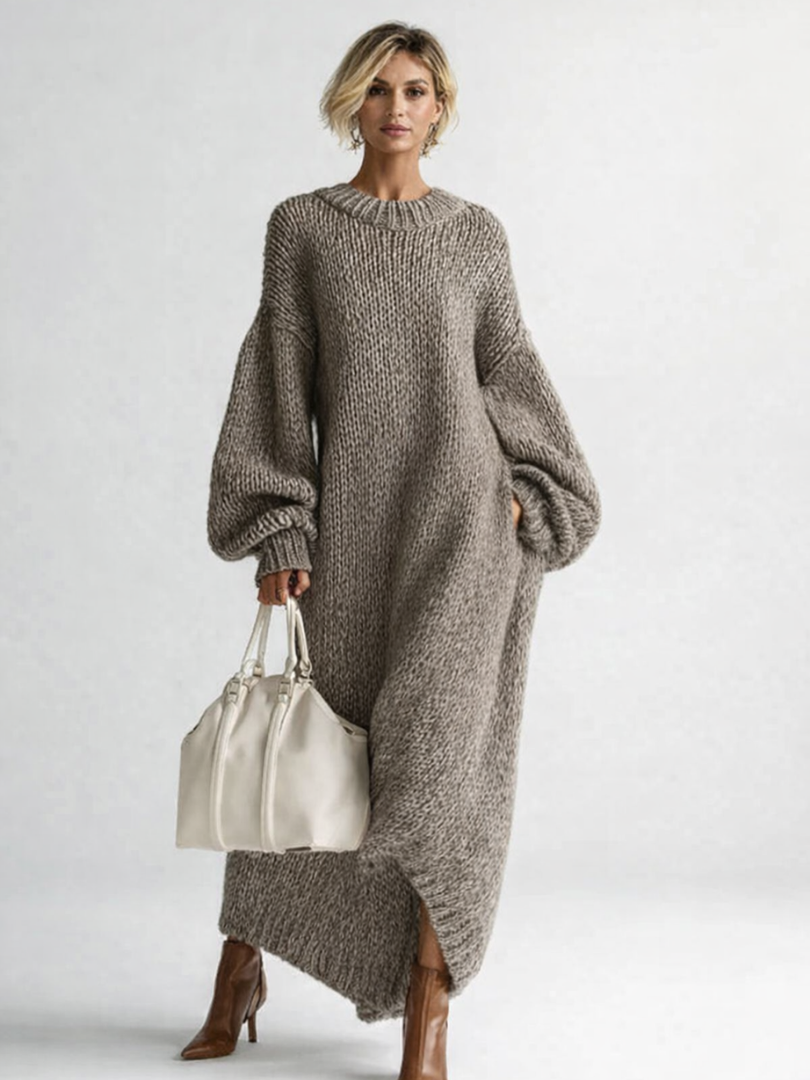 VALERIA | Robe Maxi Tricotée Oversize