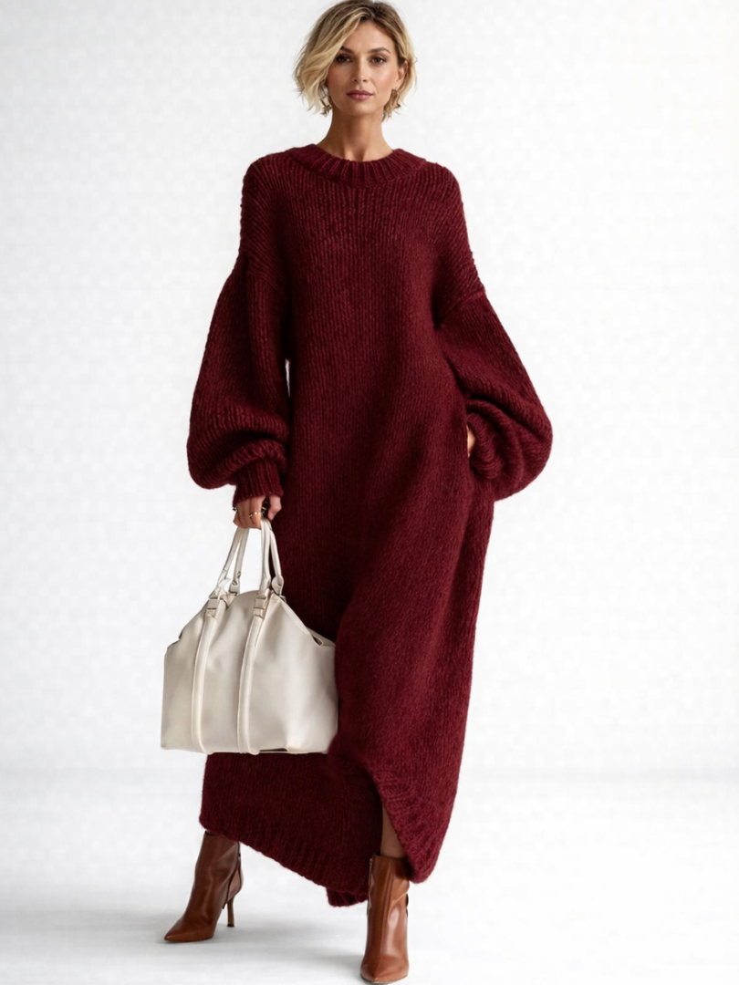 VALERIA | Robe Maxi Tricotée Oversize