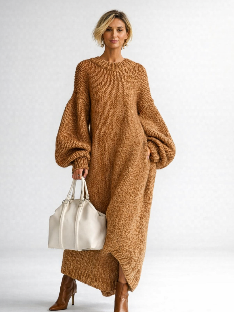 VALERIA | Robe Maxi Tricotée Oversize