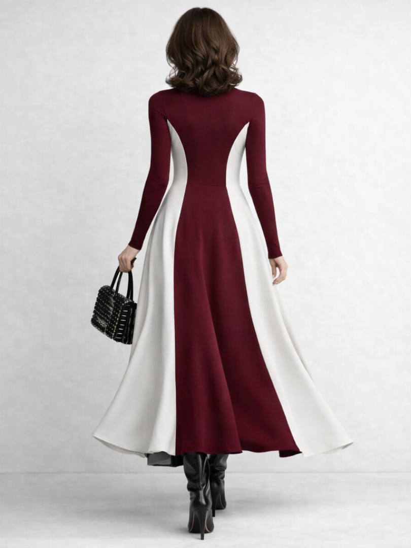Arden | Robe Maxi Col Montant Sculptée