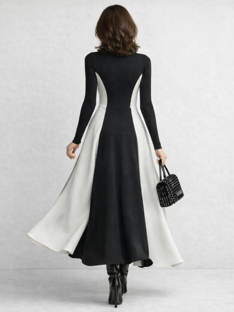 Arden | Robe Maxi Col Montant Sculptée