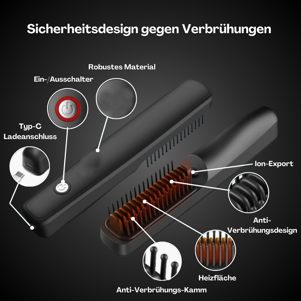 BeardMaster | Stylo à Barbe Ion Négatif Sans Fil