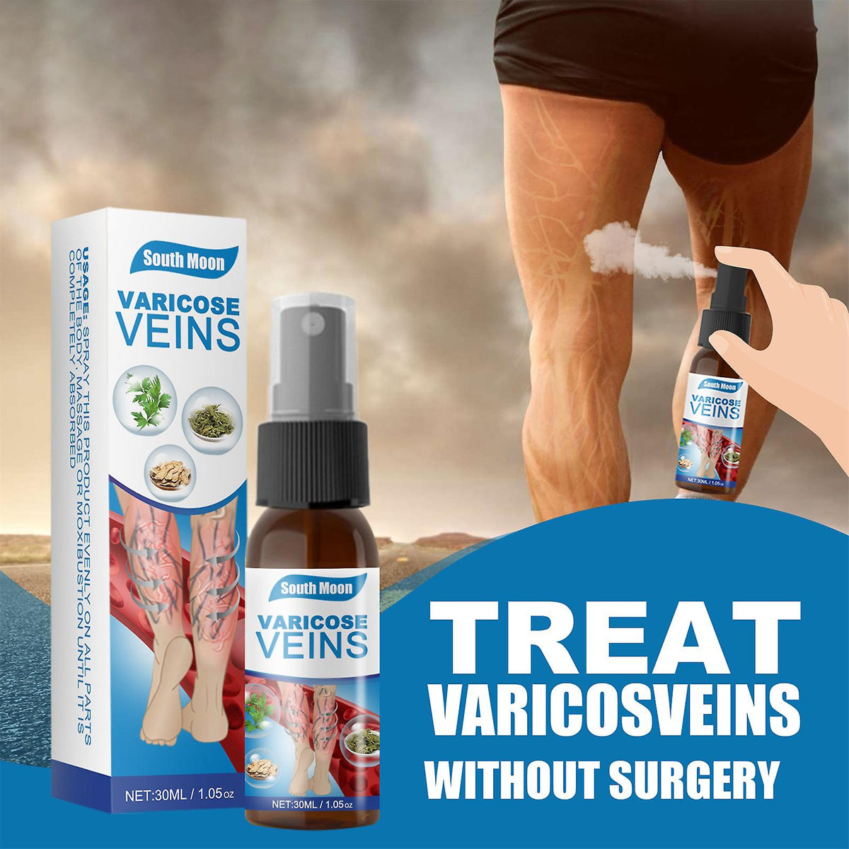 Spray Varices Non-Invasif Formule Revitalisante Sans Douleur