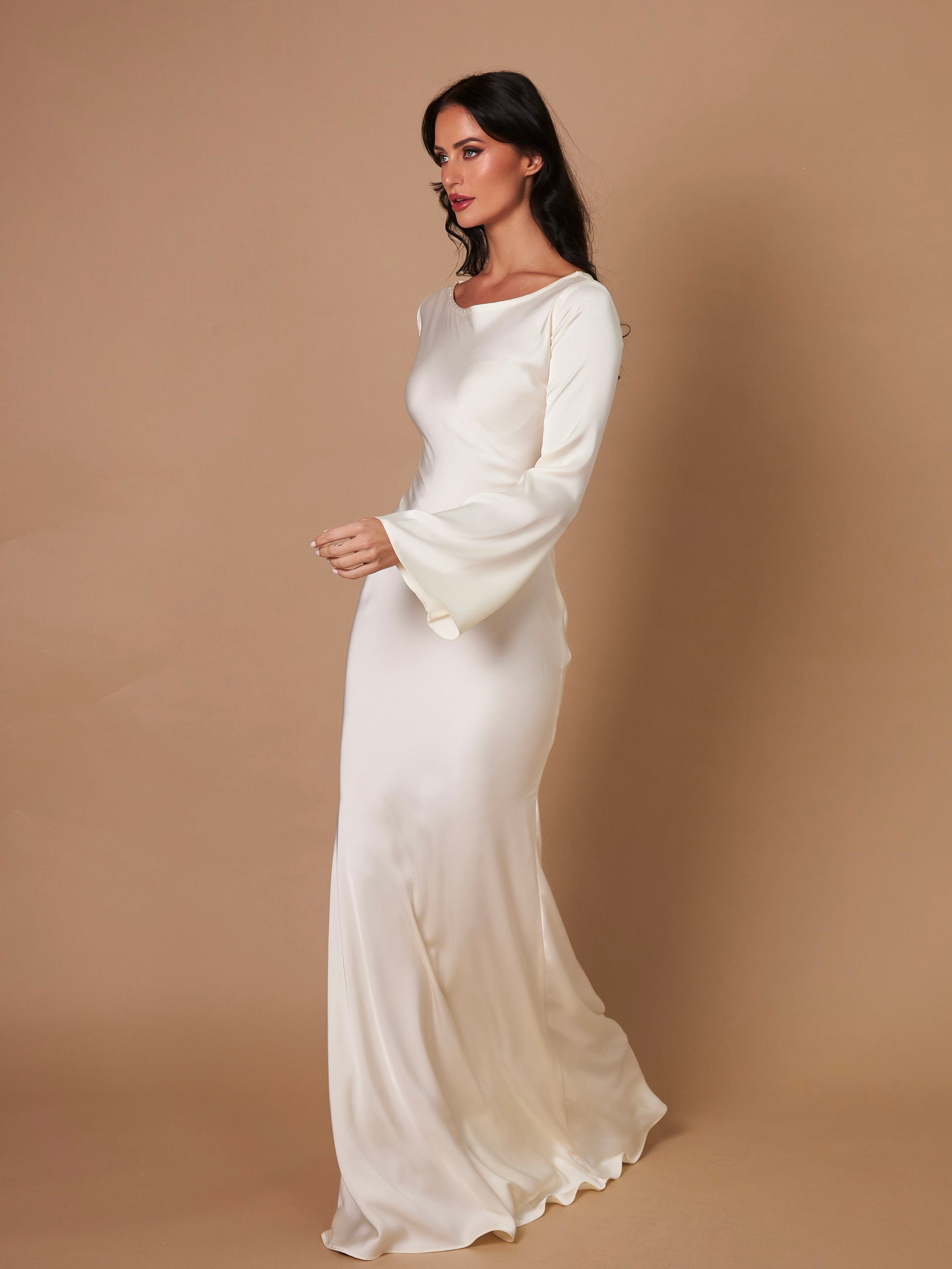 Robe maxi à manches longues - Élégance sans effort pour toutes les occasions