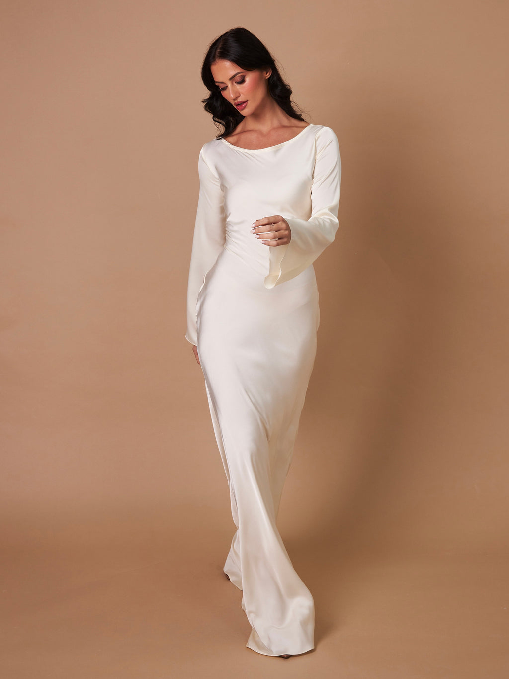 Robe maxi à manches longues - Élégance sans effort pour toutes les occasions
