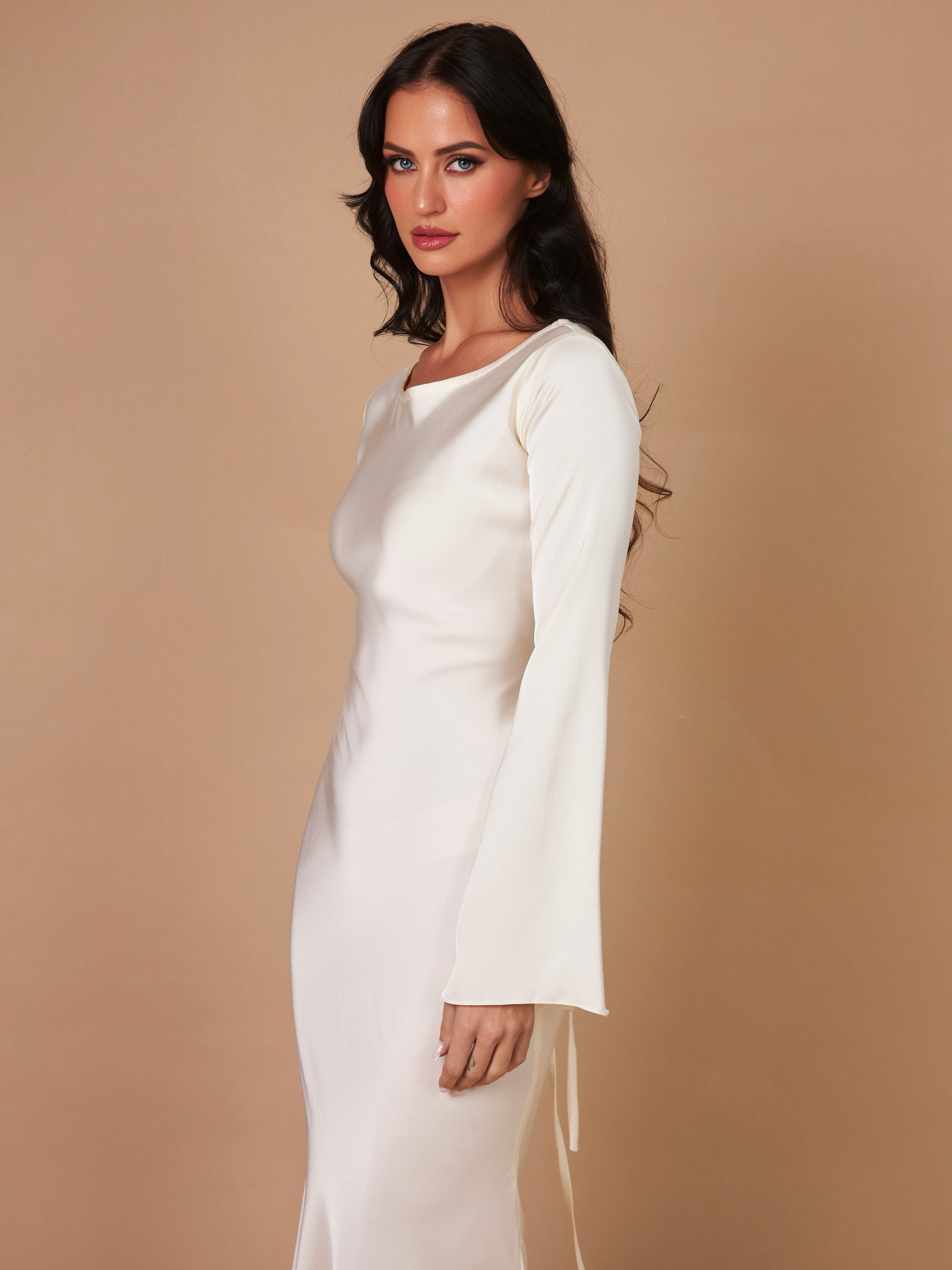 Robe maxi à manches longues - Élégance sans effort pour toutes les occasions
