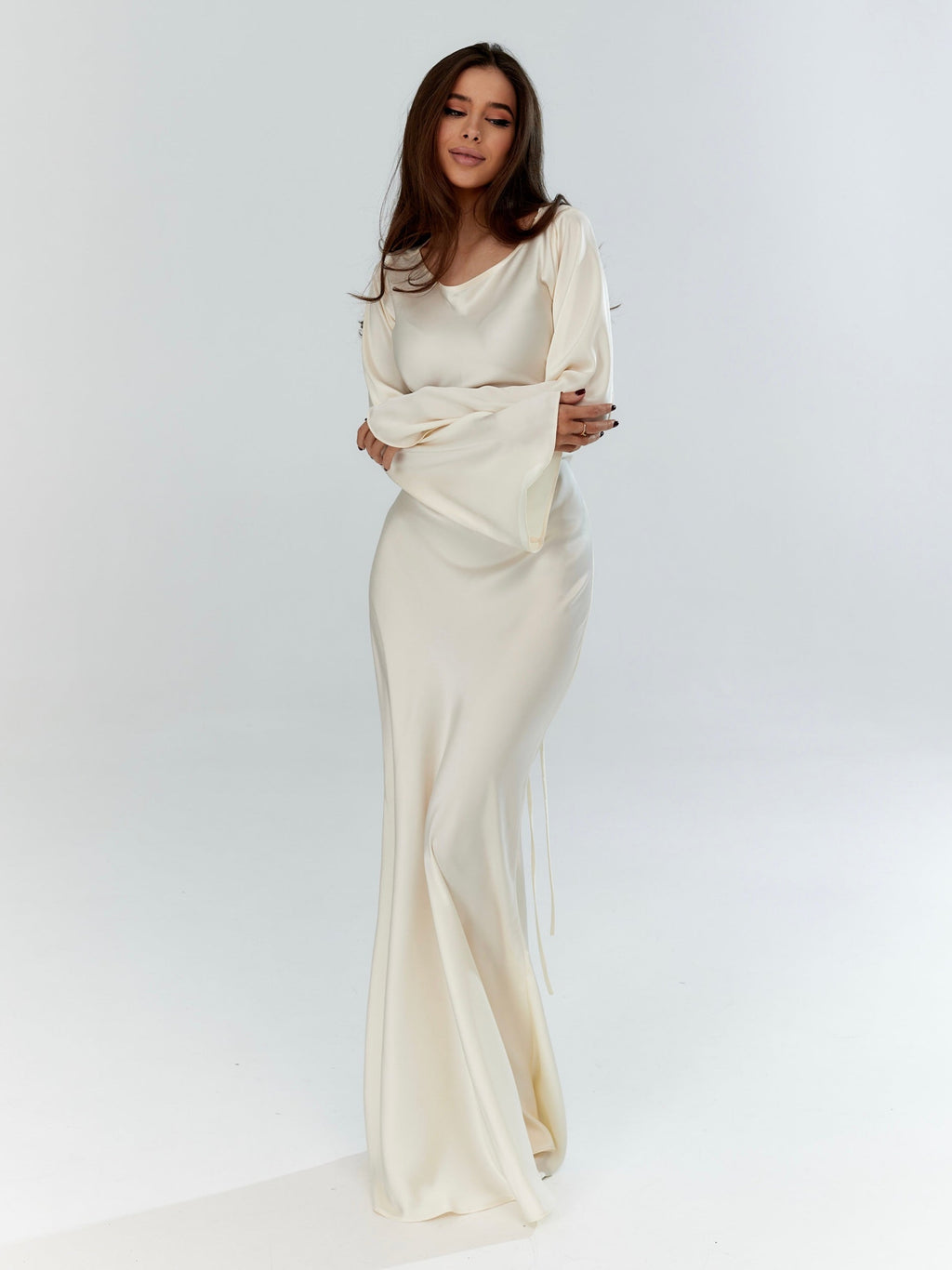 Robe maxi à manches longues - Élégance sans effort pour toutes les occasions