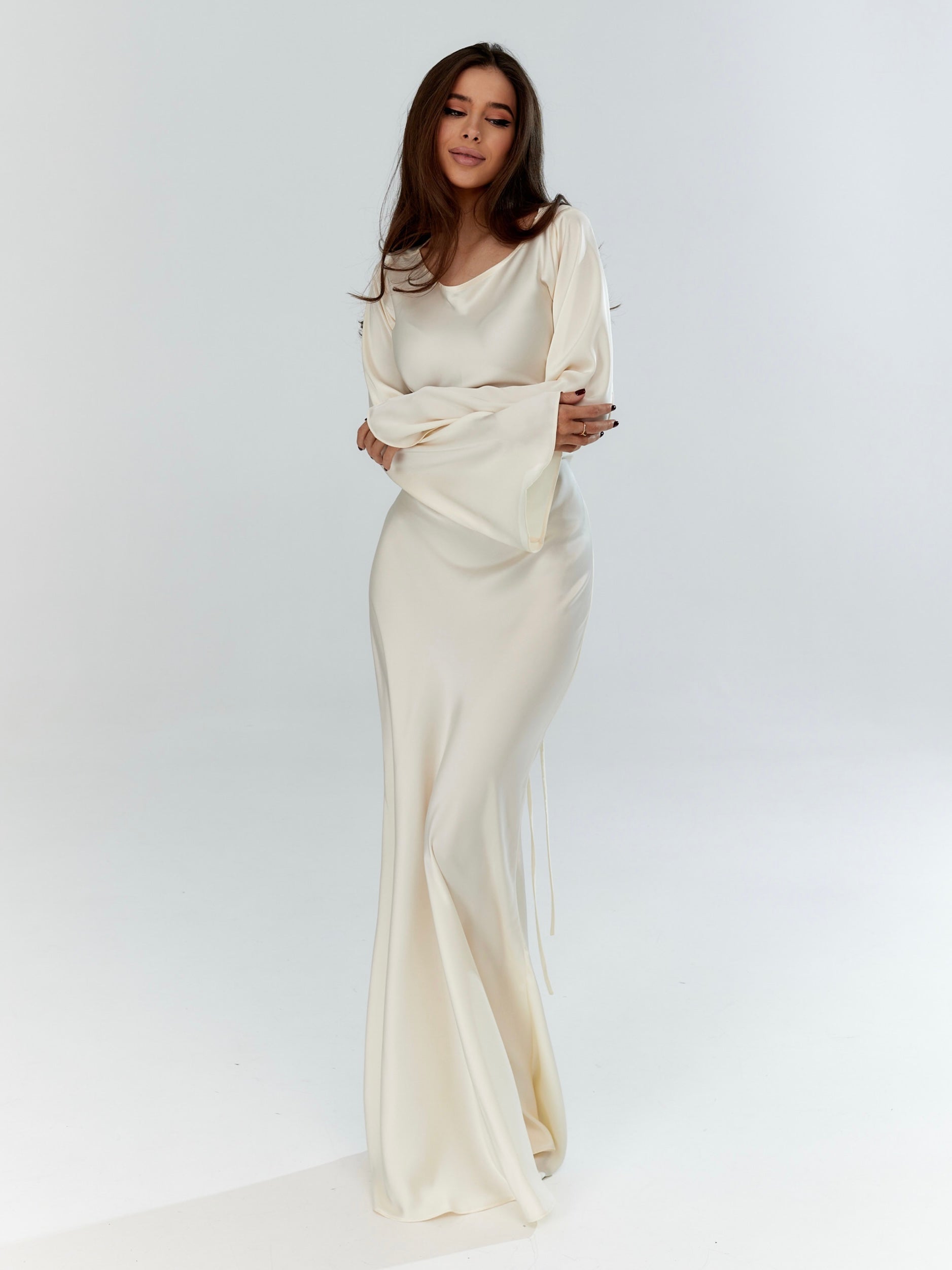 Robe maxi à manches longues - Élégance sans effort pour toutes les occasions