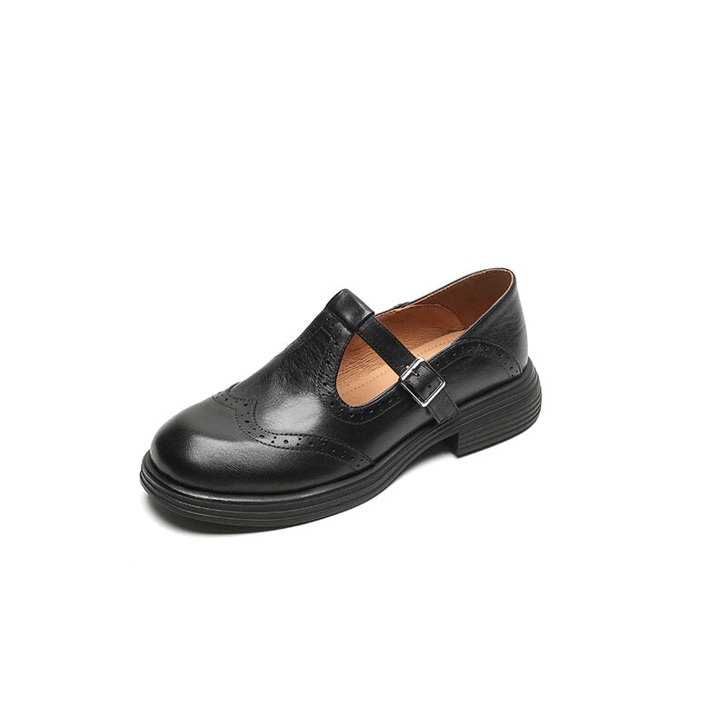 Chaussures en cuir pour femmes | Sangle élégante & maintien confortable