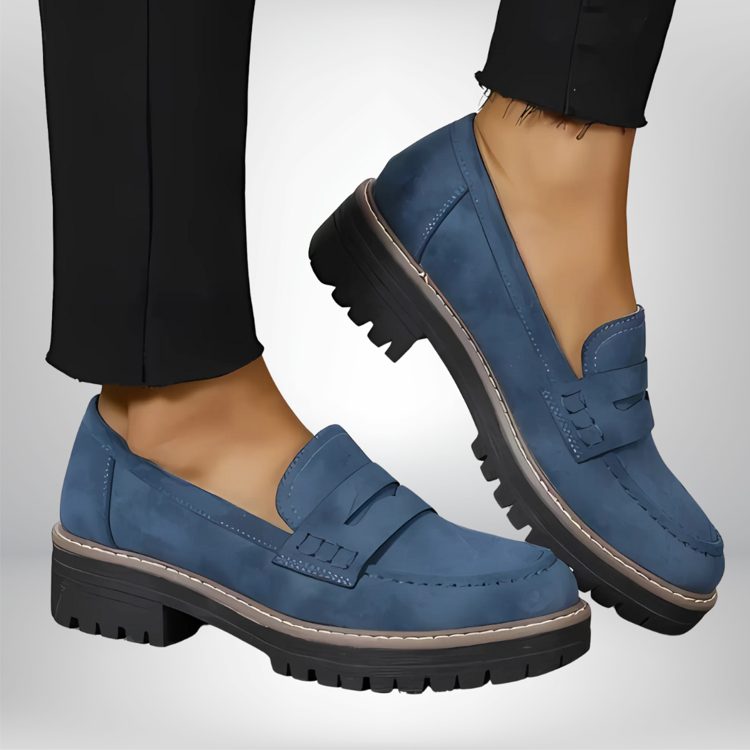 Chaussures en cuir Loafer pour femmes | Semelle antidérapante & sans points de pression