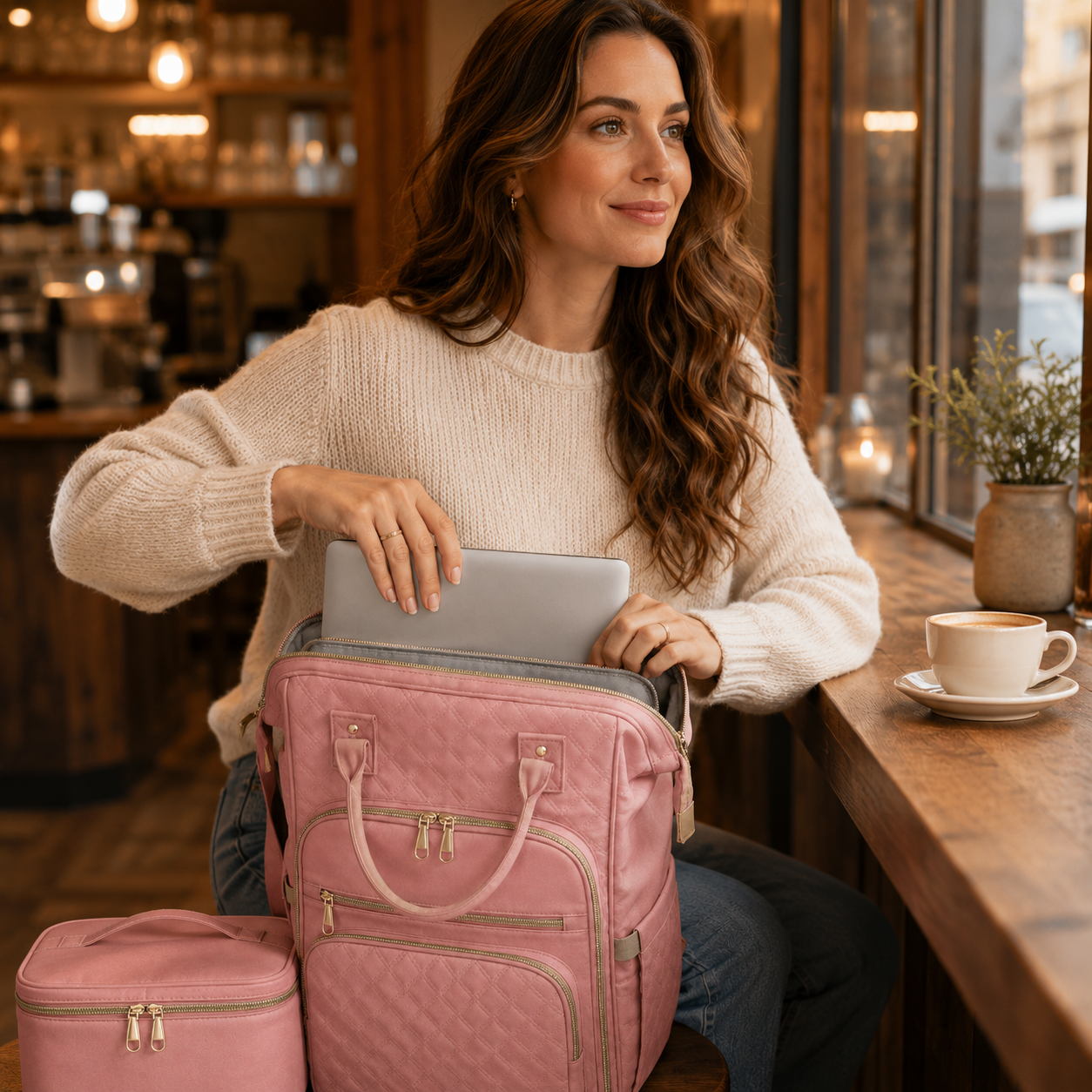 Carryla – Sac à dos isolé avec boîte à lunch, housse pour ordinateur portable, Oxford imperméable