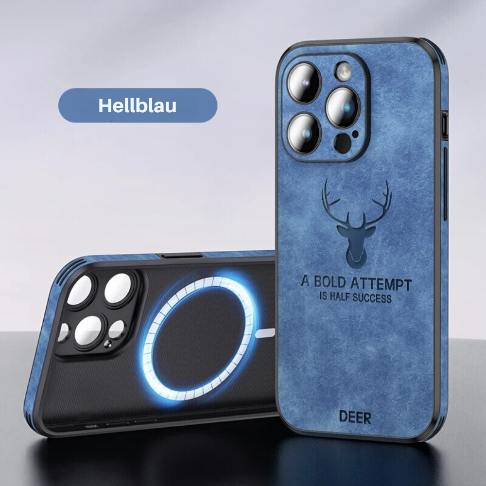 Deer - Étui en Cuir Luxe pour iPhone avec Design Élégant et Protection Antichoc