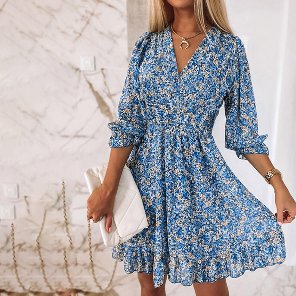 Robe d'Été Midi Légère et Élégante pour Femmes - Jannine